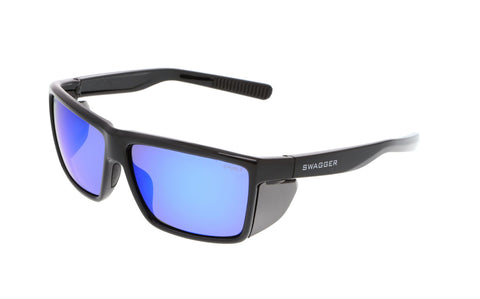 MCR Swagger® SR2 Series Safety Glasses - Blue Diamond Mirror Polarized Lens - Duramass Hard Coating - Part# SR218BZ