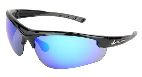 MCR Dominator™ DM2 Safety Glasses - Blue Diamond Mirror Lens - Duramass Hard Coating - Box of 12 - Part# DM1218B