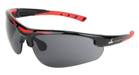 MCR Dominator™ DM2 Safety Glasses - Gray Lens - Red TPR -MAX3 Hard Coating - Box of 12 - Part# DM1222P
