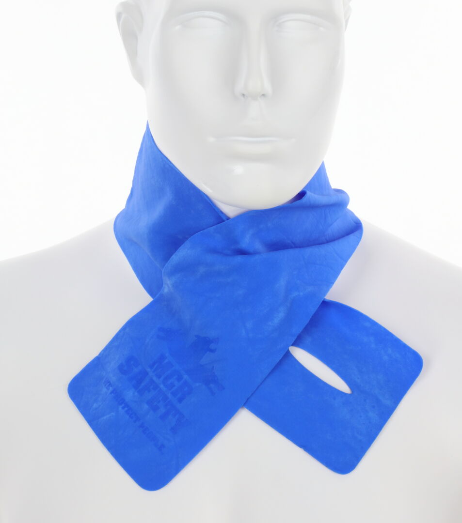 MCR Safety Cooling Products - 1 Piece Blue Cooling Neck Wrap - Lightweight PVA Fabric - Part# CGNW03