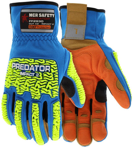 MCR Safety Predator® Mechanics Gloves - Predator® PD6 Tire Tread TPR Back-of-Hand - D3O® Padded Palm Protection - Box of 12