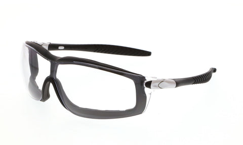 MCR RT1 Series - Foam Lined Safety Glasses - Clear Lens - UV-AF Anti-Fog Coating - Box of 12 - Part# RT110AF