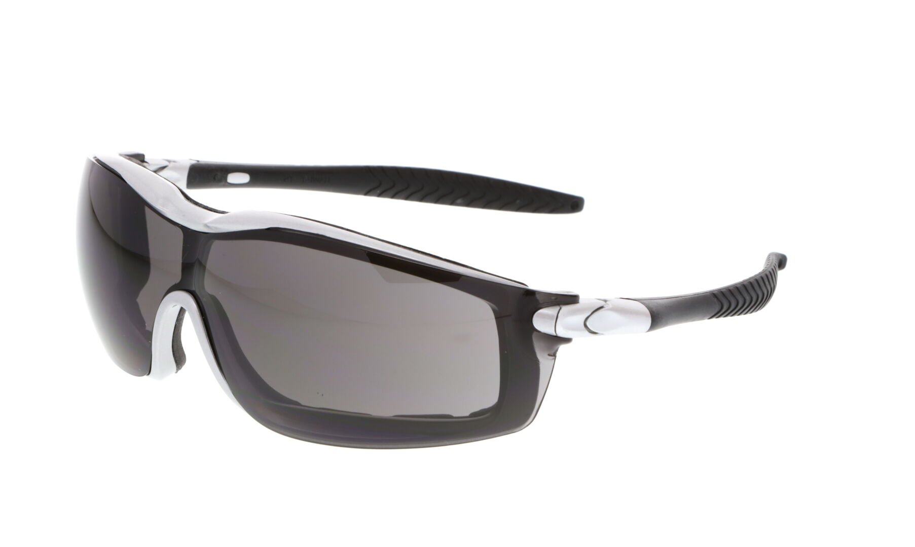 MCR RT1 Series - Foam Lined Safety Glasses - Gray Lens - Silver Frame - Duramass Anti-Fog Coating - Box of 12 - Part# RT122AF