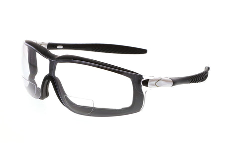 MCR RT1 Series - Foam Lined Safety Glasses - 2.5 Magnifier - Clear Lens - UV-AF Anti-Fog Coating - Box of 12 - Part# RTH25AF