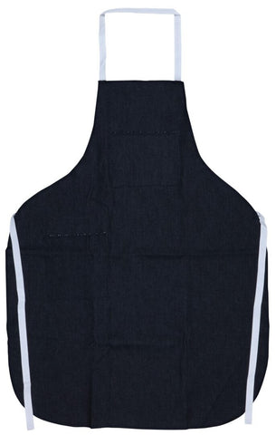 MCR Blue Denim Apron - 27 Inches Wide x 36 Inches Long - Two Front Pockets - Neck and Waist Ties Included - Part# 39836