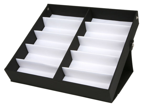 MCR Black Eyewear Display Case - Holds 10 Pair Average Size Safety Glasses Part# ESC10