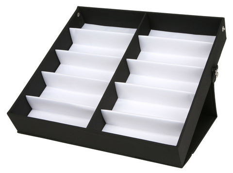 MCR Black Eyewear Display Case - Holds 10 Pair Average Size Safety Glasses Part# ESC10