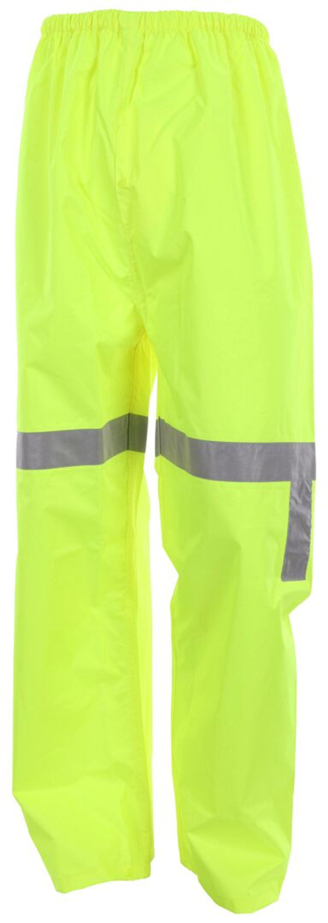 MCR Luminator® Hi Vis Rain Gear - Durable Lightweight Elastic Waist Rain Pants - Lime Polyester / Polyurethane Material - Meets ANSI/ISEA 107 2020 Standard - Class E