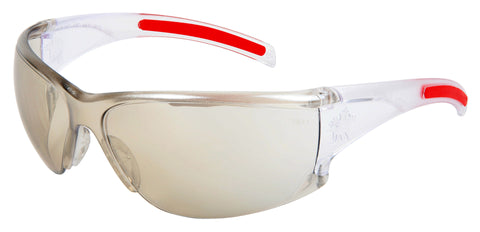 MCR Hulk® HK1 Series Safety Glasses - I/O Clear Mirror Lens - Duramass Hard Coating - Box of 12 - Part# HK119