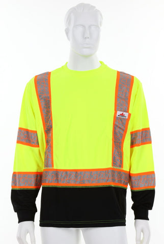 MCR Luminator® Series - Hi-Vis Safety Work T-Shirts - Soft Polyester Birdseye Mesh - ANSI/ISEA 107 Type R Class 3 Compliant - Tagless Design