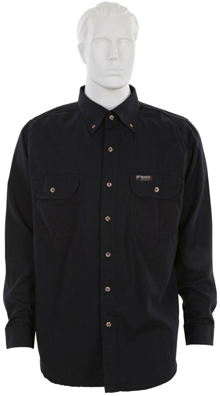 MCR Summit Breeze® Flame Resistant (FR) Shirt - Navy Blue 5.5-ounce Inherent Blend Material
