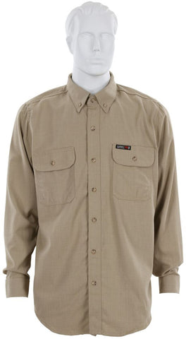 MCR Summit Breeze® Flame Resistant (FR) Shirt - Tan 5.5-ounce Inherent Blend Material