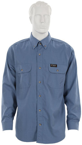 MCR Summit Breeze® Flame Resistant (FR) Shirt - Medium Blue 5.5-ounce Inherent Blend Material