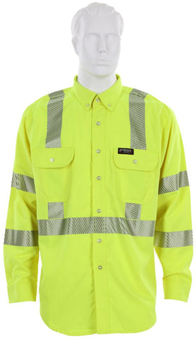 MCR Summit Breeze® Class 3 Flame Resistant (FR) Shirt - Lime 5.5-ounce Inherent Blend Material