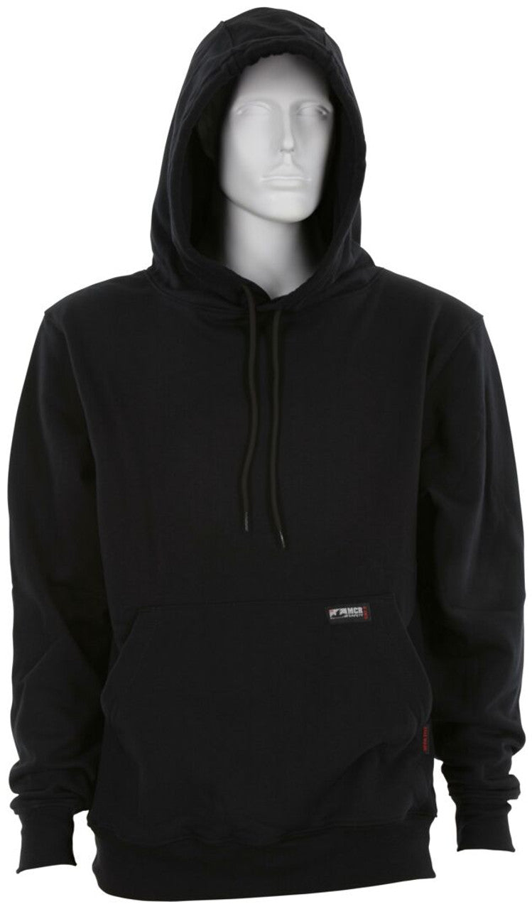 MCR Safety FR Gear - Black Flame Resistant (FR) Hooded Pullover Sweatshirt - 95% Cotton / 5% Spandex