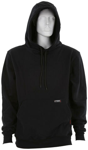 MCR Safety FR Gear - Black Flame Resistant (FR) Hooded Pullover Sweatshirt - 95% Cotton / 5% Spandex