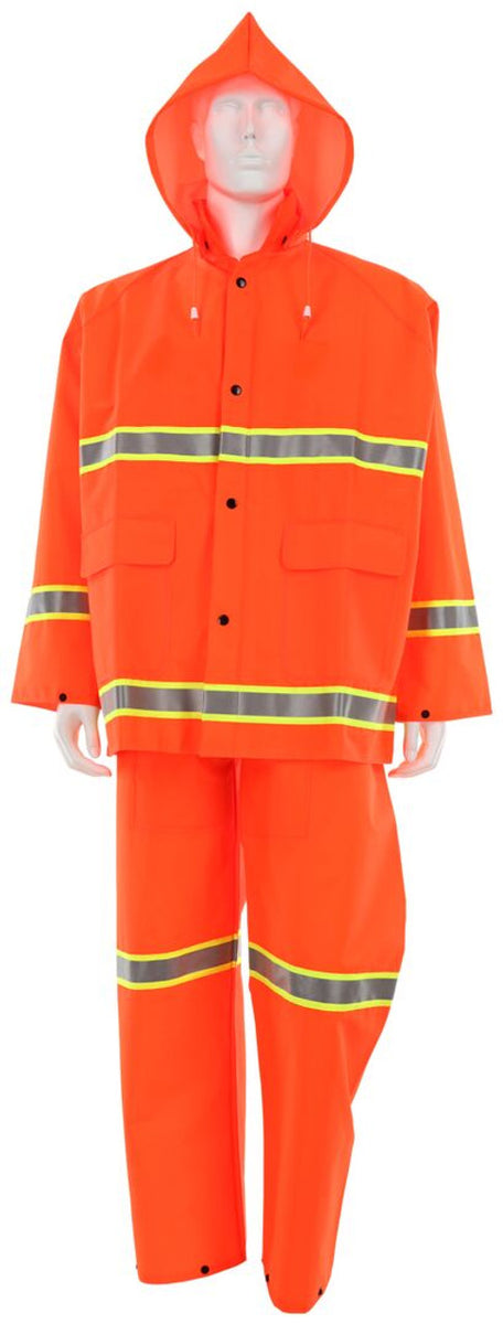 MCR Luminator® Series Reflective Rain Gear - .35mm PVC / Polyester Rai