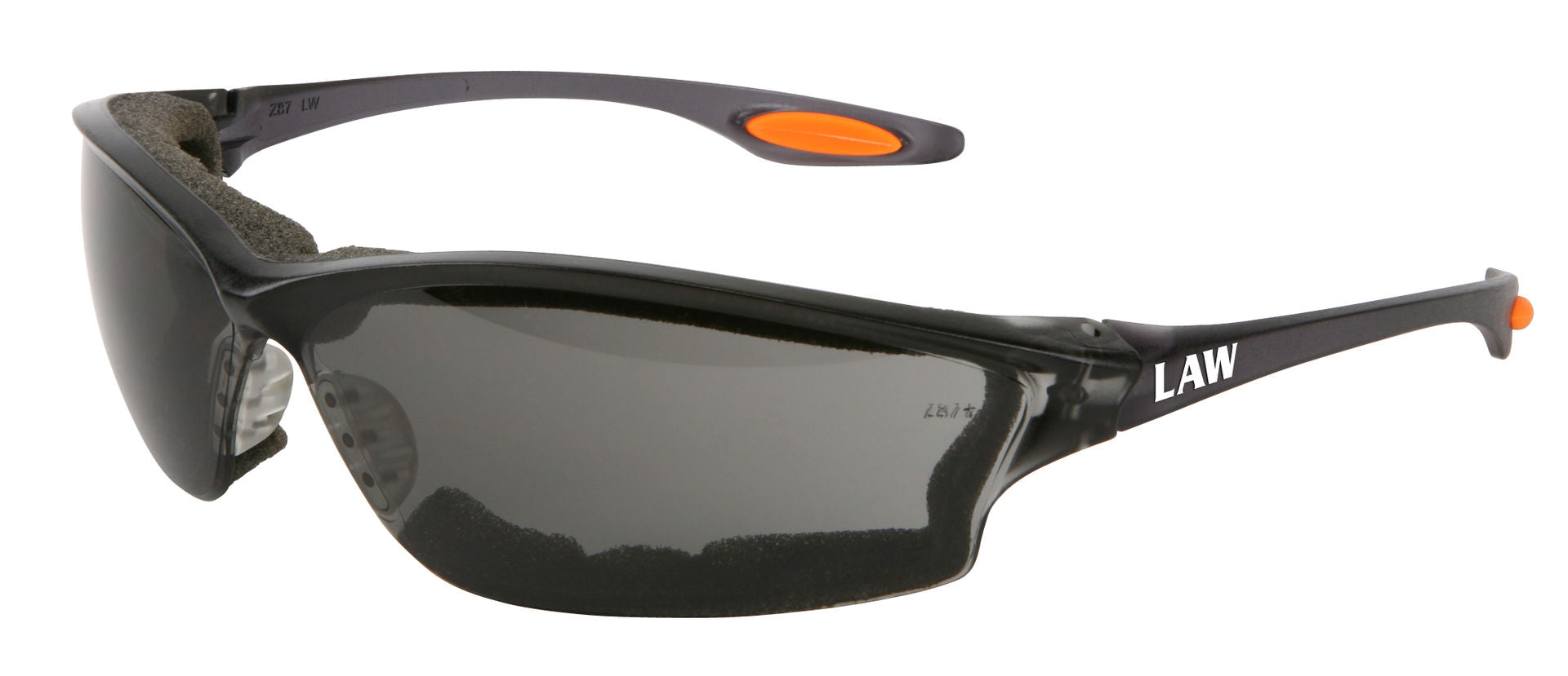 MCR Law® LW3 Series - Foam Lined Safety Glasses - Gray Lens - UV-AF anti-fog coating - Part# LW312AF