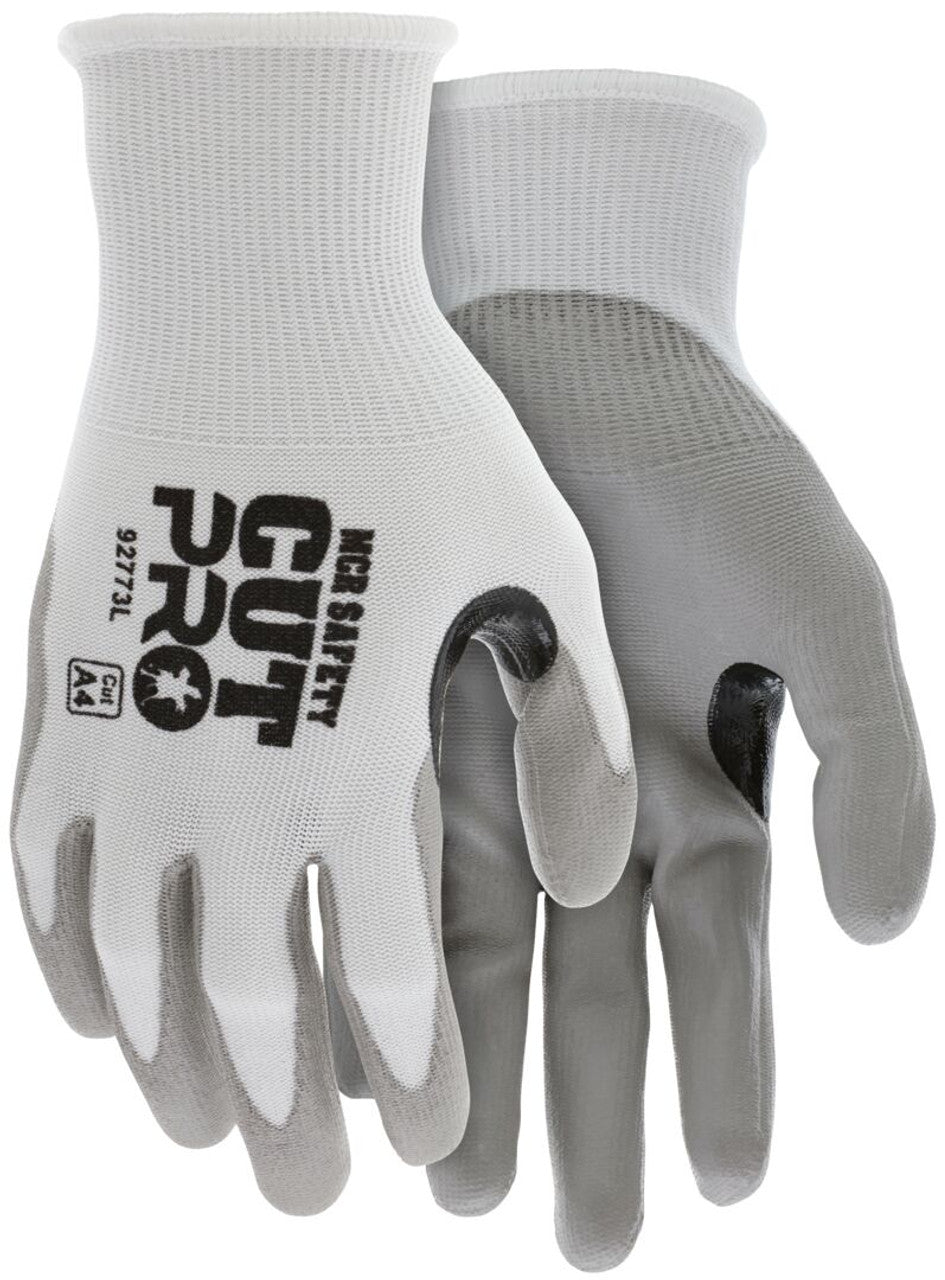 MCR Safety CutPro® - 15 Gauge HyperMax® HPPE Shell - Cut, Abrasion, and Puncture Resistant - Polyurethane (PU) Coated Palm and Fingertips - Reinforced Thumb Crotch - Box of 12
