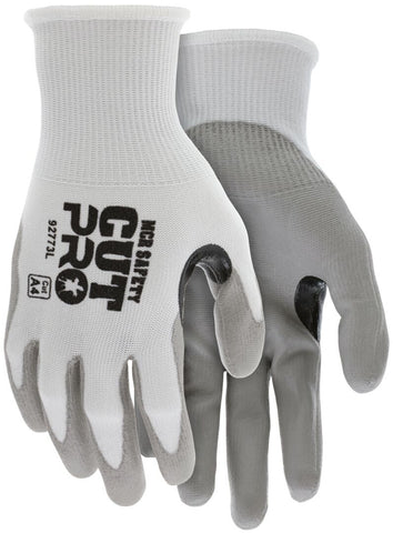 MCR Safety CutPro® - 15 Gauge HyperMax® HPPE Shell - Cut, Abrasion, and Puncture Resistant - Polyurethane (PU) Coated Palm and Fingertips - Reinforced Thumb Crotch - Box of 12