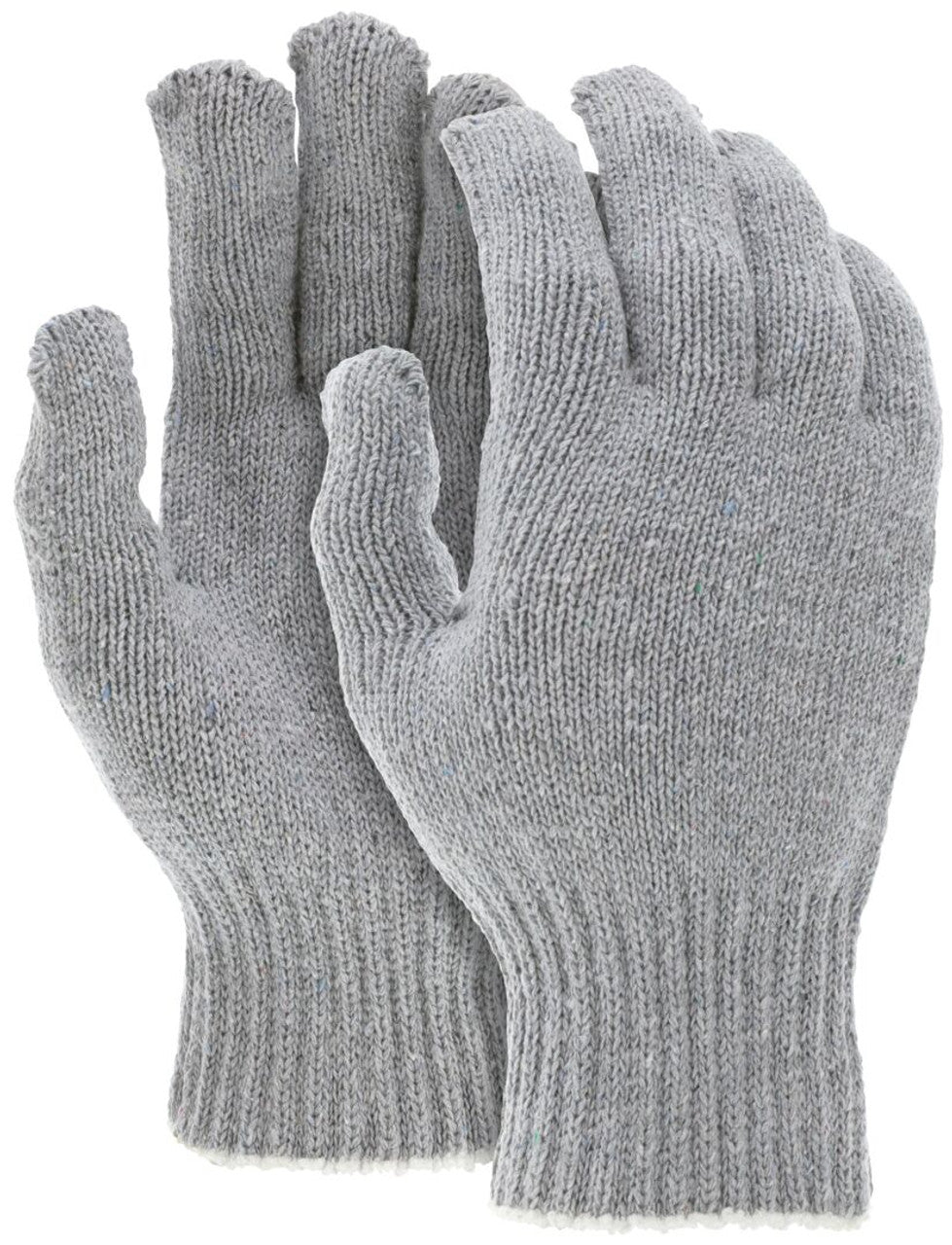 MCR String Knit Work Gloves 7 Gauge Heavy Weight Gray 70% Cotton 30% Polyester Multipurpose cotton polyester strings knit work gloves- Box of 12