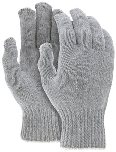 MCR String Knit Work Gloves 7 Gauge Heavy Weight Gray 70% Cotton 30% Polyester Multipurpose cotton polyester strings knit work gloves- Box of 12
