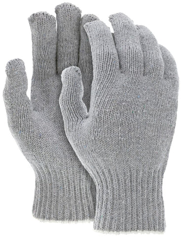 MCR String Knit Work Gloves 7 Gauge Heavy Weight Gray 70% Cotton 30% Polyester Multipurpose cotton polyester strings knit work gloves- Box of 12