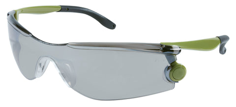 MCR MT1 Series Safety Glasses - Silver Mirror Lens - Mantis Green Temples - Duramass Hard Coating - Box of 12 - Part# MT127