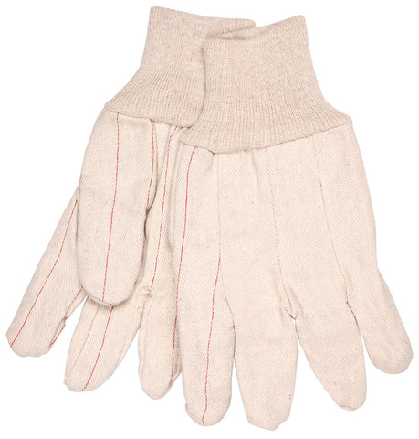 MCR Double Palm Work Gloves - 18 Ounce Cotton Polyester Blend - Clute Pattern with Straight Thumb - Knit Wrist - Good for Applications Requiring Low Heat Protection - Box of 12