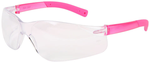 MCR BearKat® BK2 Safety Glasses - Single Lens Design - Clear Lens - Pink Temples - UV-AF Coating - Box of 12 - Part# BK220AF