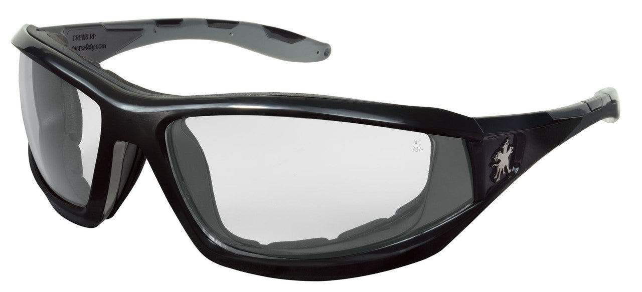 MCR Swagger® RP2 Series - Black Safety Glasses - Clear Lens - UV-AF Anti-Fog Coating - Box of 12 - Part# RP210AF