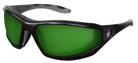 MCR Swagger® RP2 Series - Black Safety Glasses - Green Filter 2.0 Lens - Duramass Hard Coating - Box of 12 - Part# RP2120