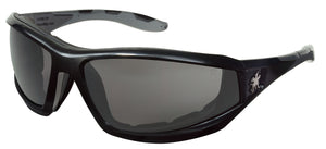 MCR Swagger® RP2 Series - Black Safety Glasses - Gray Lens - MAX36 Dual Coating - Box of 12 - Part# RP212DC