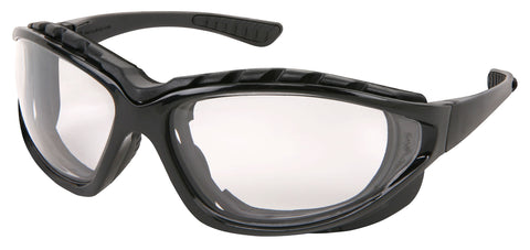 MCR Swagger® RP3 Series - Black Foam Lined Safety Glasses - Clear Lens - MAX6 Anti-Fog Coating - Box of 12 - Part# RP310PF
