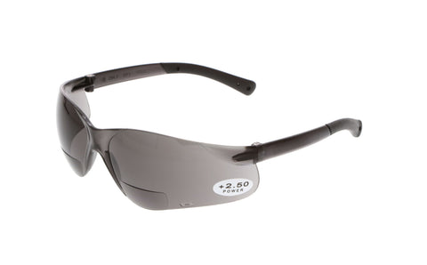 MCR BK1 - BearKat® BK1 Series - Single Lens Design - 2.5 Magnifier - Gray Lens - Duramass Hard Coating - Box of 12 Part# BKH25G