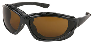 MCR Swagger® RP3 Series - Black Foam Lined Safety Glasses - Brown Lens - MAX6 Anti-Fog Coating - Box of 12 - Part# RP318PF