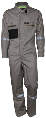 MCR Summit Breeze® Flame Resistant (FR) Coverall - Gray 7-ounce Cotton Material