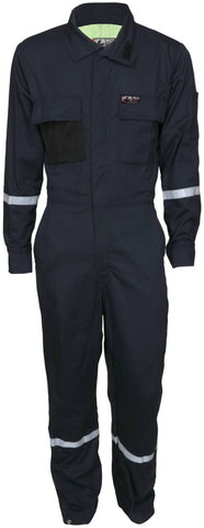 MCR Summit Breeze® Flame Resistant (FR) Coverall - Navy Blue 7-ounce Cotton Material