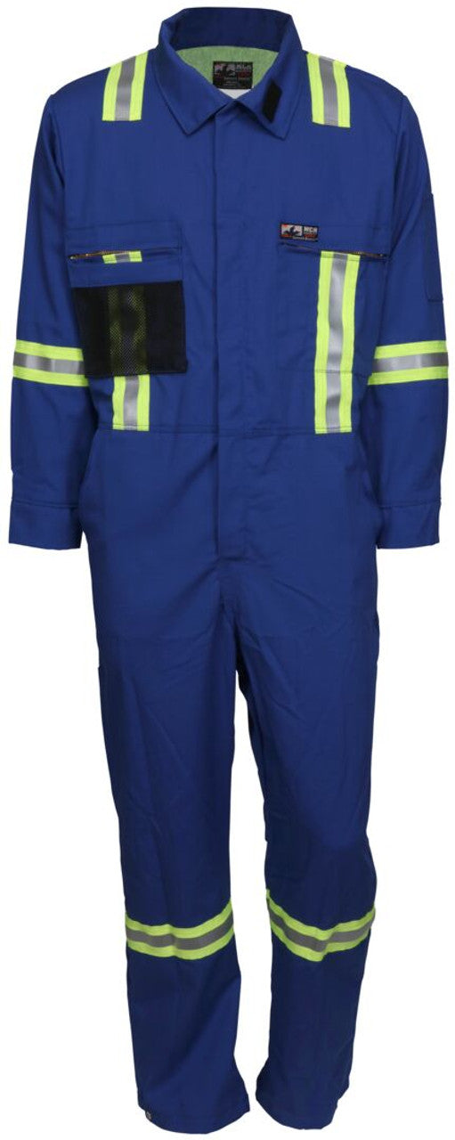 MCR Summit Breeze® Flame Resistant (FR) Coverall - Royal Blue 7-ounce 100% Cotton Material