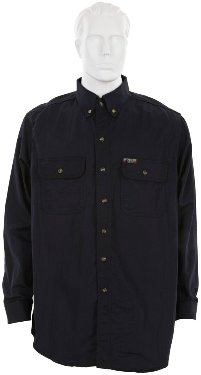MCR Summit Breeze® Flame Resistant (FR) Shirt - Navy Blue 7-ounce 100% Cotton Material
