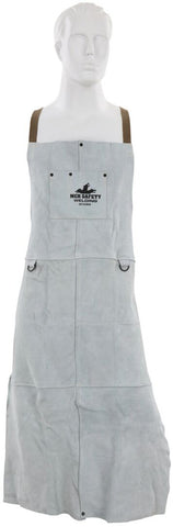 MCR Safety Welding - Heavy Weight Welding Apron - 24 Inches Wide x 42 Inches Length - Center Bib Divided Front Pocket - Part# 38142MW