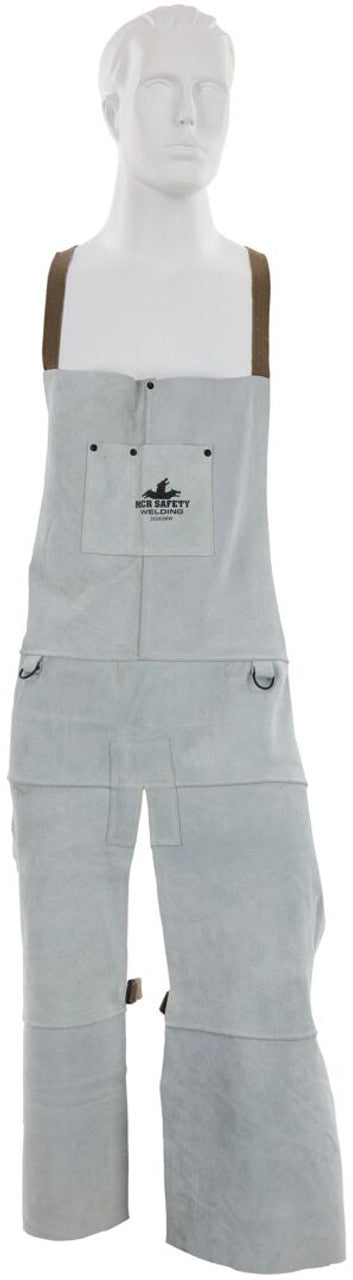 MCR Safety Welding - Heavy Apron - Premium A Grade - 24 Inch Width x 42 Inch Length - Bib Apron with Split Legs - Center Bib Divided Front Pocket - Part# 38242MW