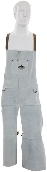 MCR Safety Welding - Heavy Apron - Premium A Grade - 24 Inch Width x 42 Inch Length - Bib Apron with Split Legs - Center Bib Divided Front Pocket - Part# 38242MW