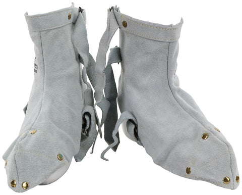 MCR Safety Welding Gear - Leather Welding Apparel - Premium A Grade Leather - Shoe Protector - Adjustable Leather Straps - Part# 38505MW
