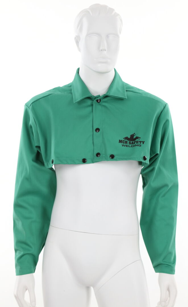 MCR Safety Welding Gear - Cape Sleeve with Open Back - 9 Ounce Treated Cotton Fabric - Limited Flammability Treated Cotton