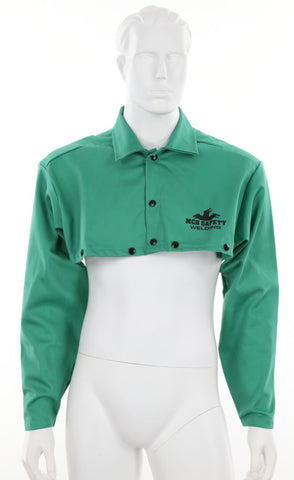 MCR Safety Welding Gear - Cape Sleeve with Open Back - 9 Ounce Treated Cotton Fabric - Limited Flammability Treated Cotton