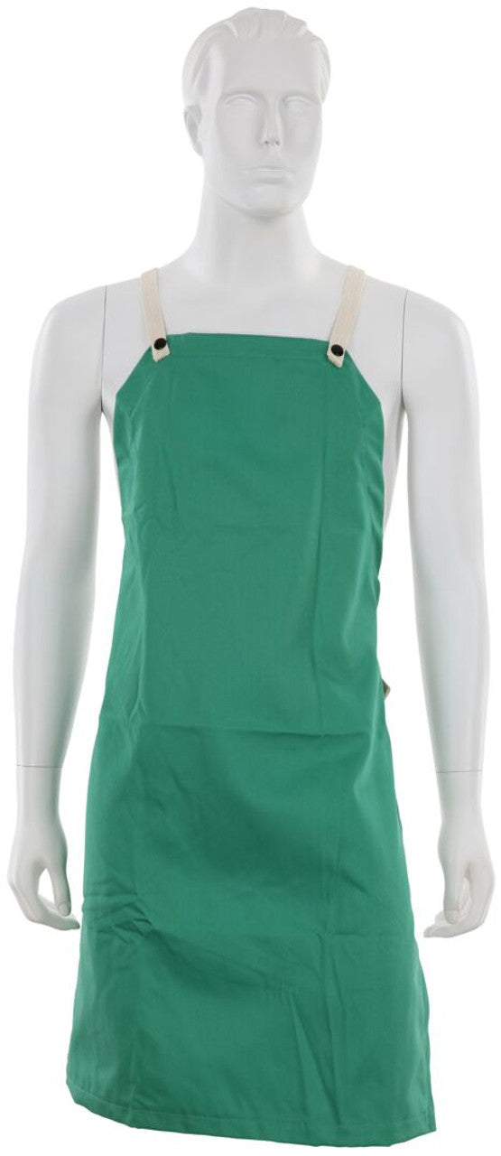 MCR Safety Welding Gear - Green Cotton Welding Apron - 9 Ounce Green Finish Cotton - 24 Inch x 36 Inch Length - Limited Flammability Treated Cotton - Part# 39136
