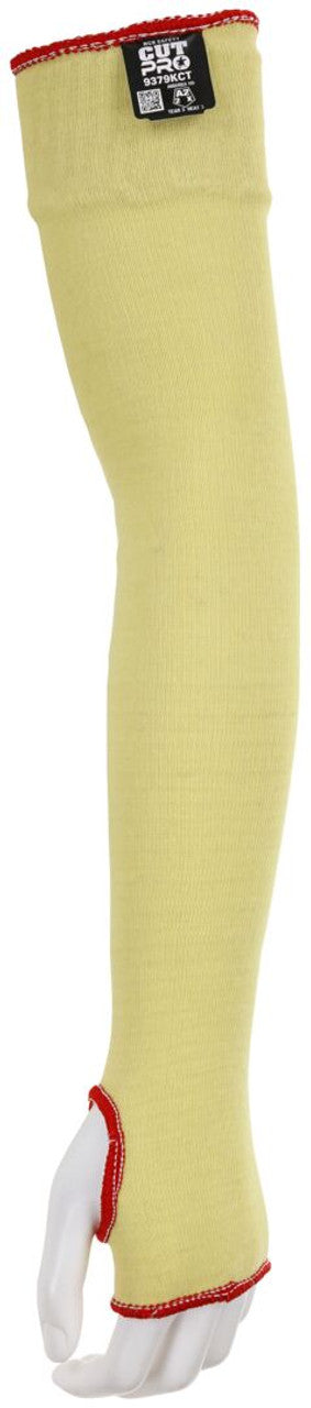 MCR Safety CutPro® - Kevlar® Exterior with Cotton Interior - Cut Resistant Sleeves with Thumb Slot - 22 Inches x 3¼ Inches - Made with DuPont™ Kevlar® - Box of 10 - Part# 9379KCT