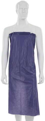 MCR 8 Mil Blue Vinyl Apron - Measures 35 Inches x 45 Inches - Light Protection Against Non-Hazardous Liquids and Sprays - Box of 12 - Part# O73S4