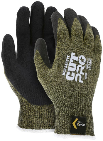 MCR Safety CutPro® - 13 Gauge DuPont™ Kevlar® Aramid / Steel Shell - Cut Resistant Work Gloves - Latex Coated Palm and Fingertips - Textured Latex Palm adds Excellent Gripping Power - Box of 12